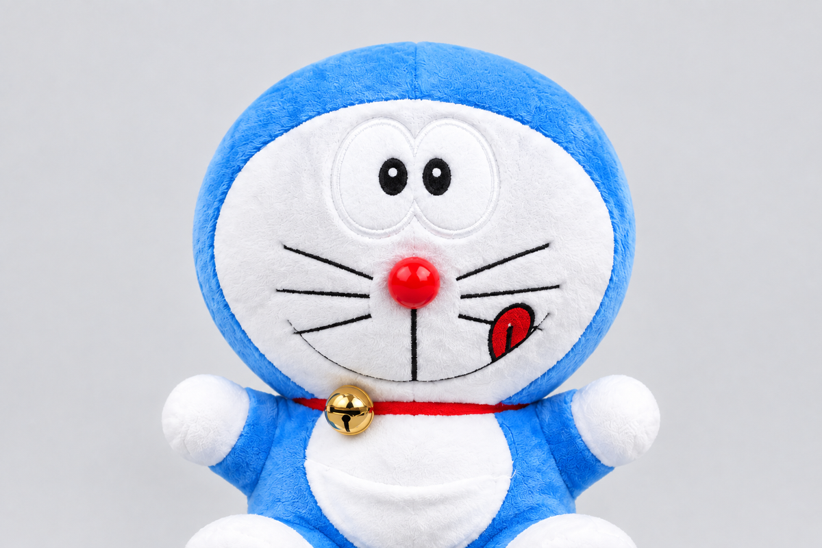 25CM Draemon Plush Soft Toy with Golden Bell | Happy Gift