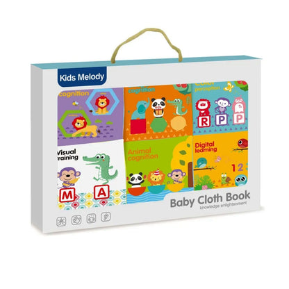 Kids Melody Baby Cloth Book Set – Soft Educational Books for Toddlers (Set of 6)