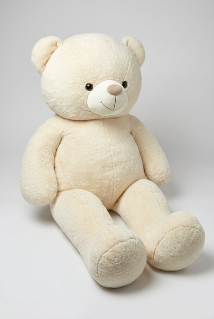 121 CM  Cream Teddy Bear – Plush Soft Toy Gift | Happy Gift
