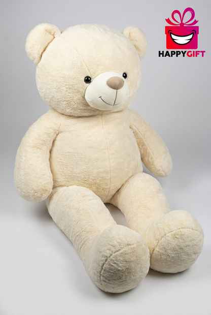 121 CM  Cream Teddy Bear – Plush Soft Toy Gift | Happy Gift