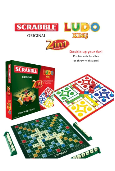 2 in 1 ludo + scrabble board games to play