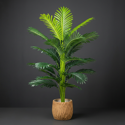Decorative Palm Plant with Woven-Look Planter | Happy Gift