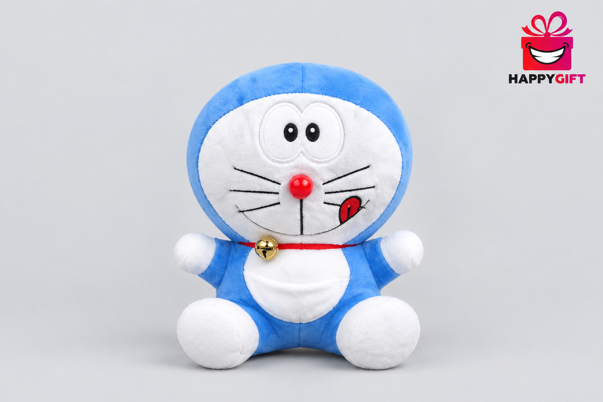 25CM Draemon Plush Soft Toy with Golden Bell | Happy Gift