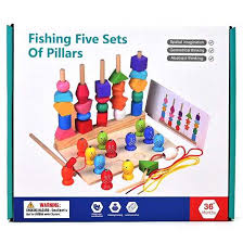 Fishing Five Sets of Pillars – Educational Stacking & Balancing Toy