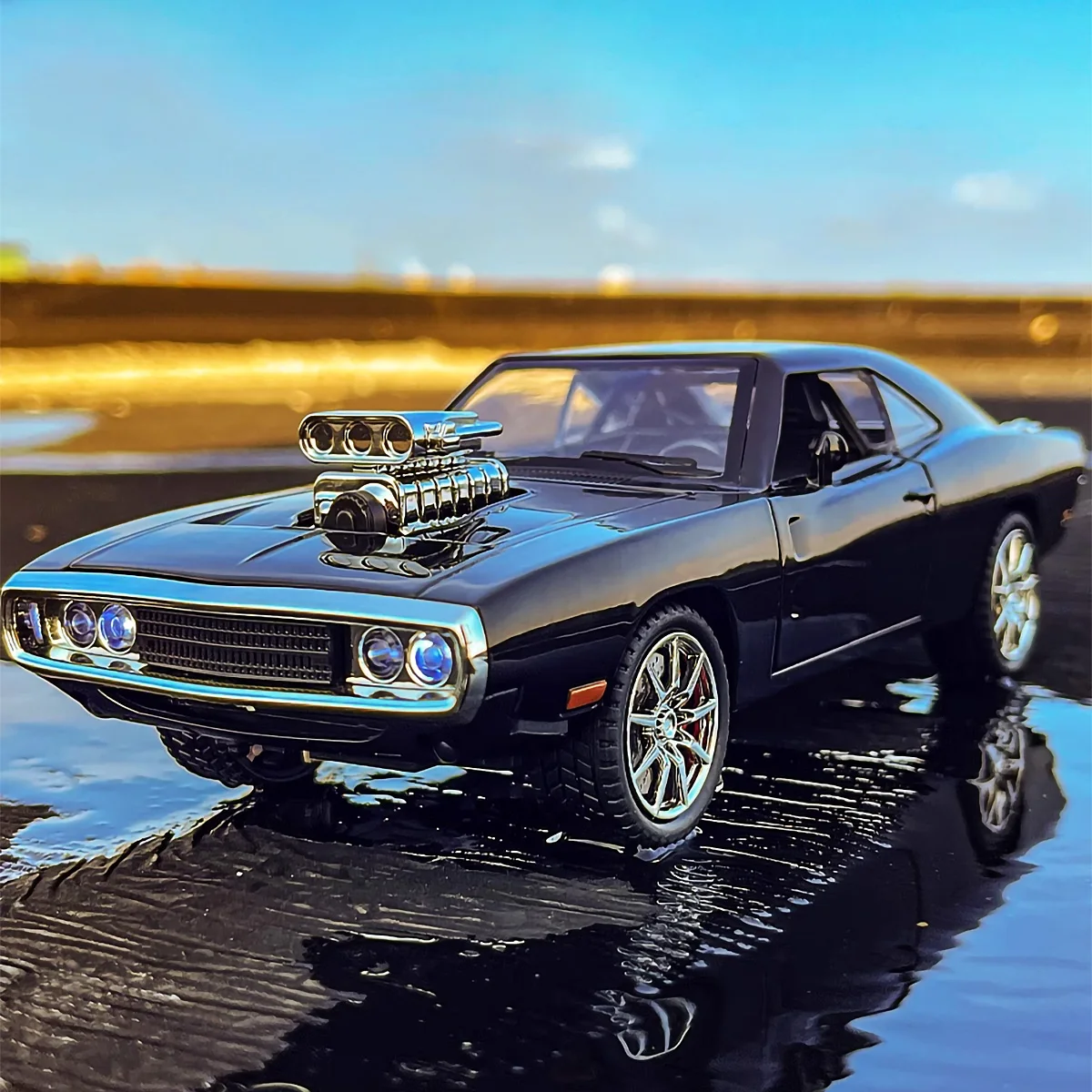 1:24 Scale Die-Cast Muscle Car Model – Realistic Opening Doors, Hood & Trunk, Premium Metal Build