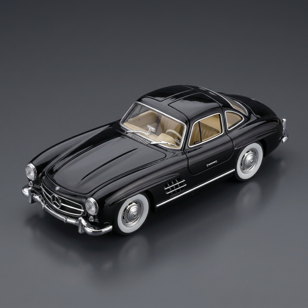 Black Mercedes-Benz 300 SL Gullwing Model Car | Happy Gift