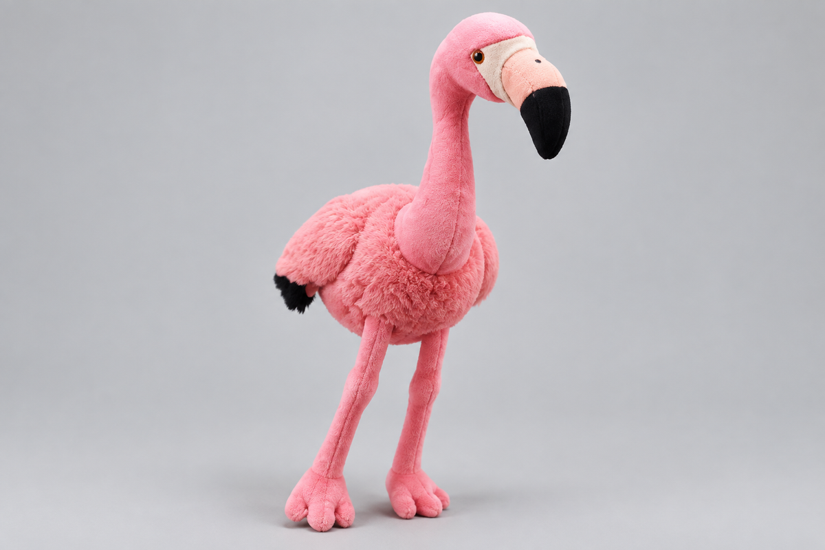 25CM Pink Flamingo Plush Toy with Long Legs – Happy Gift