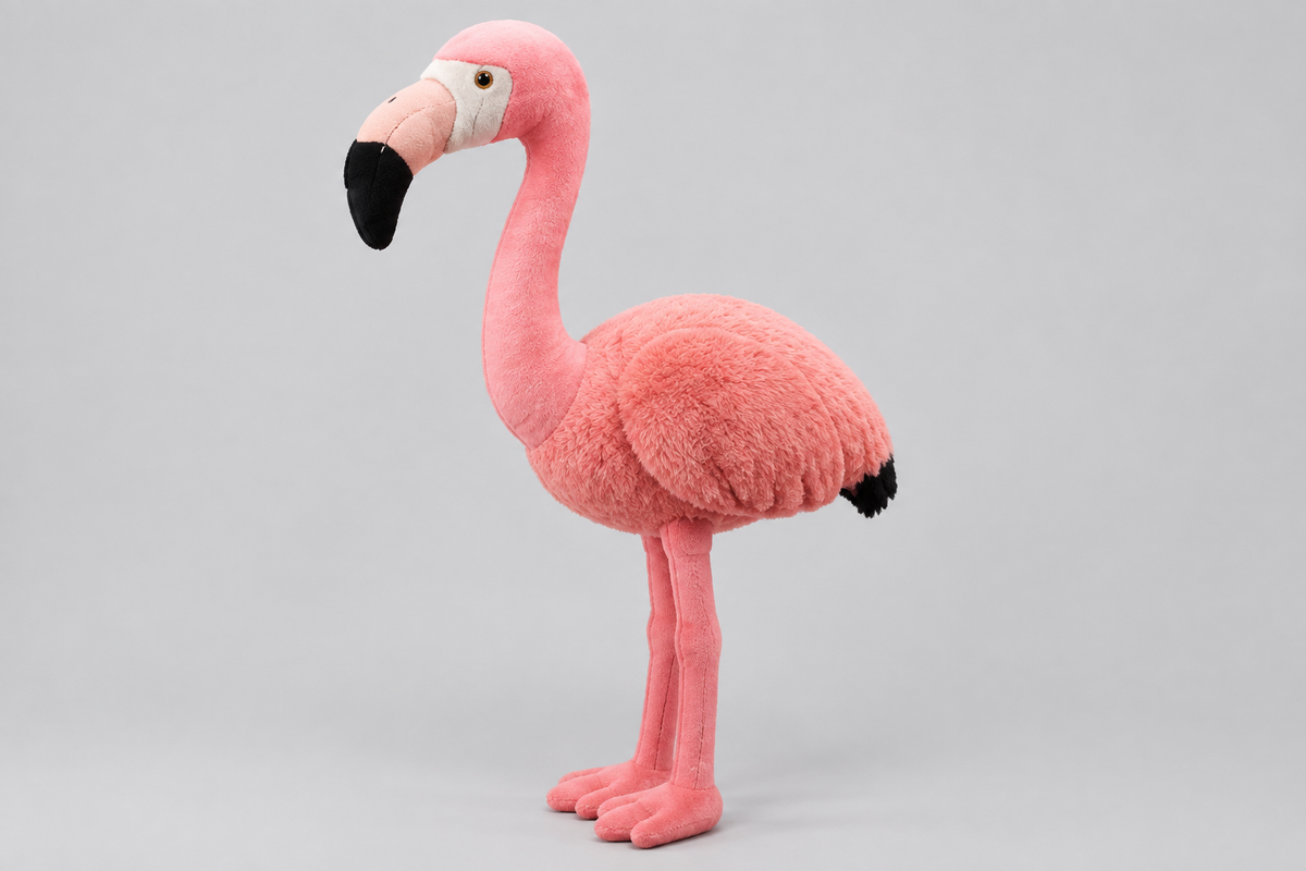 25CM Pink Flamingo Plush Toy with Long Legs – Happy Gift