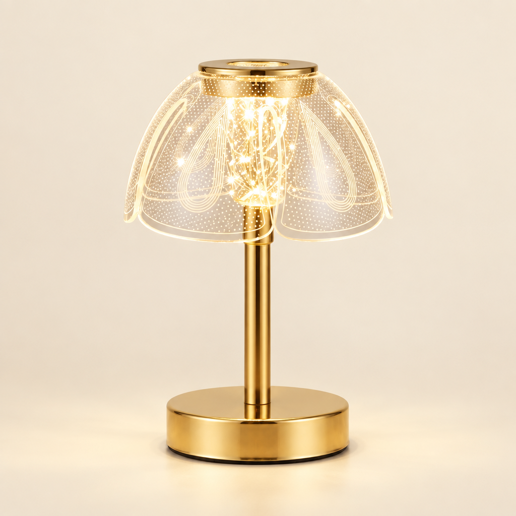 "The Gilded Glimmer Gift Collection: Premium Crystal & Gold Touch Lamps"
