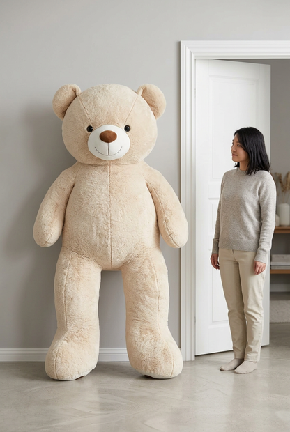 183 CM Giant Beige Teddy Bear – Plush Soft Toy Gift | Happy Gift