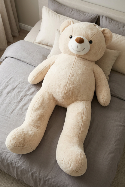 183 CM Giant Beige Teddy Bear – Plush Soft Toy Gift | Happy Gift
