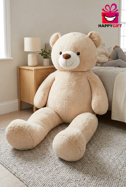 183 CM Giant Beige Teddy Bear – Plush Soft Toy Gift | Happy Gift