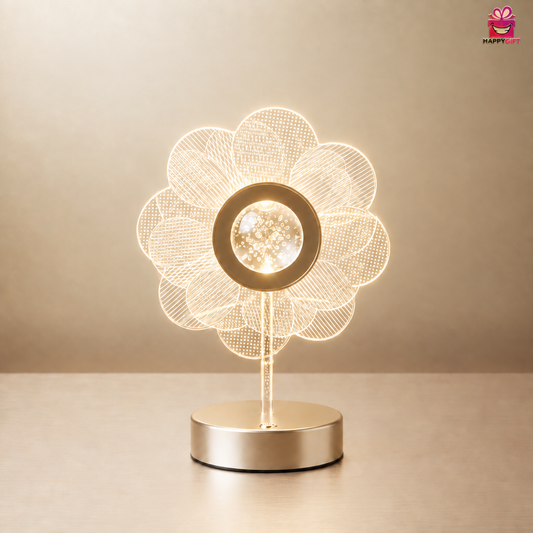 "The Gilded Bloom Gift Collection: Premium Crystal & Gold Illumination"