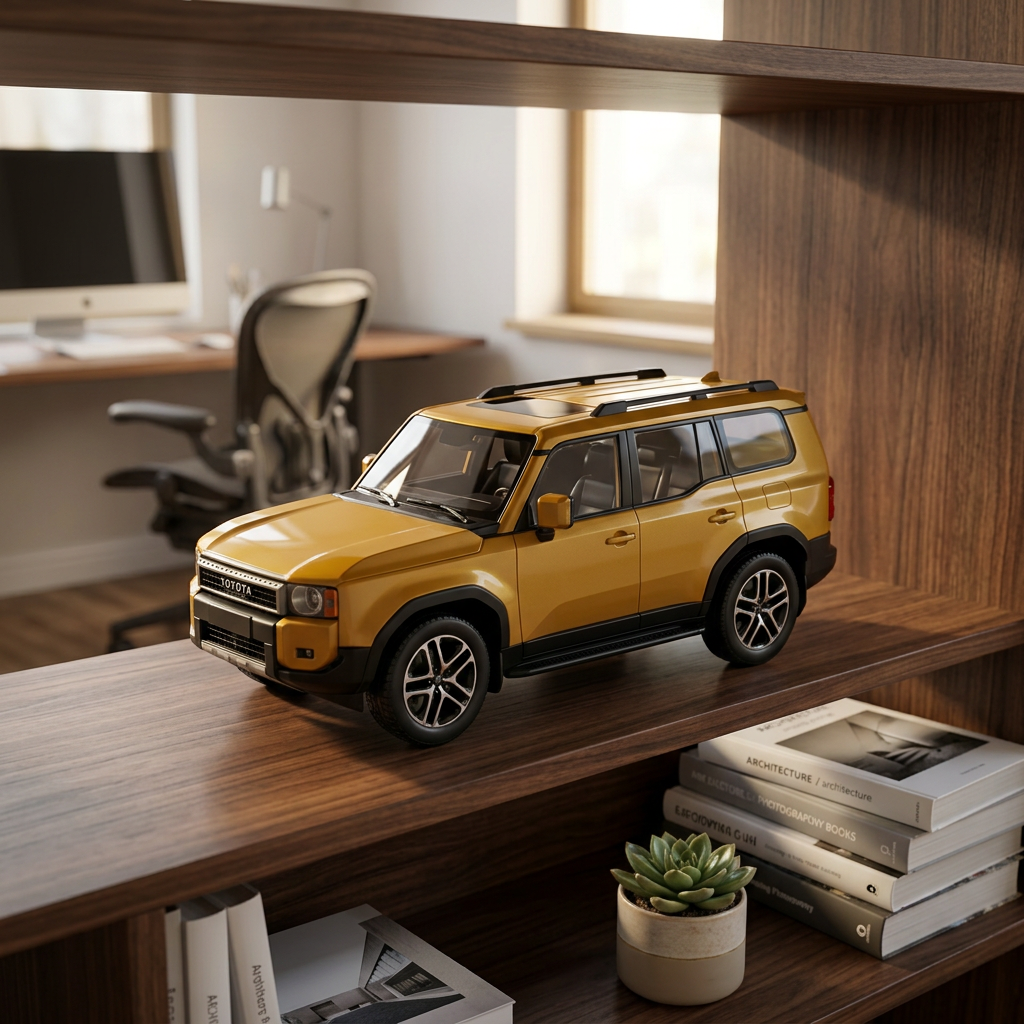 Toyota Land Cruiser Gold Die-Cast SUV Model | Happy Gift