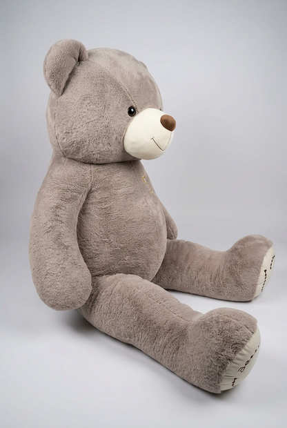 137 CM Grey Teddy Bear – Smiling Plush Soft Toy Gift | Happy Gift