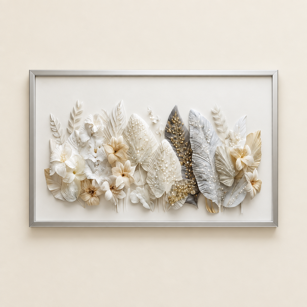 Opulent Bloom framed floral wall art front view