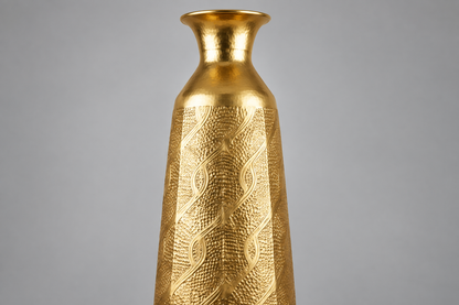 Hammered gold texture close-up