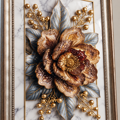 The Opulent Bloom metallic floral detail