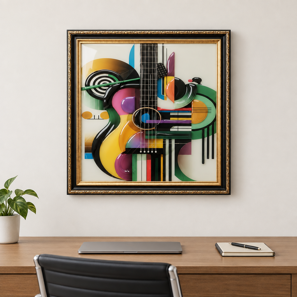 Abstract Resonance art in office