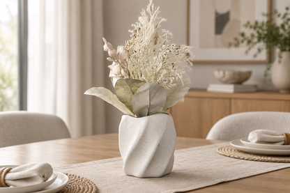 Vase on a modern dining table