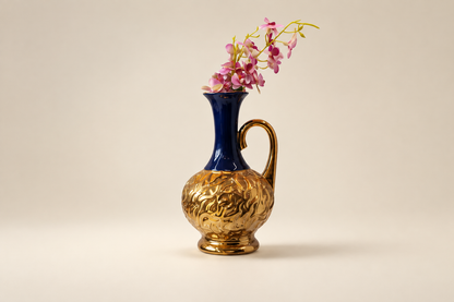 Pitcher vase three-quarter view on beige