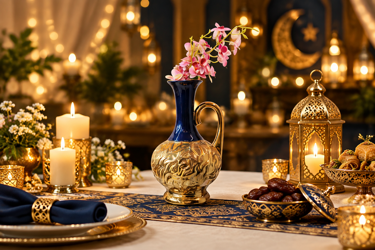Pitcher vase festive Eid table