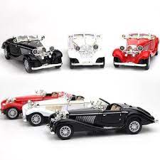 1:24 Vintage Die-Cast Luxury Model Car – Premium Alloy Collectible Toy Vehicle with Sound, Lights, & Opening Doors for Kids and Collectors