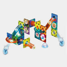 Glow-in-the-Dark Magnetic Marble Run & Building Blocks (96-Piece Set)
