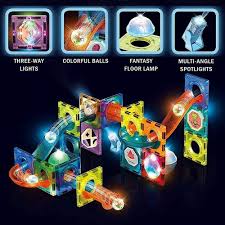 Magnetic Blocks Marble Run STEM Light (75-Piece)