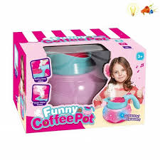 Kids Interactive "Funny Coffee Pot" Toy with Lights, Sound & Real Mist