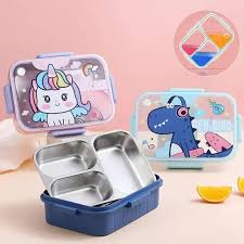 Premium Stainless Steel Kids Character Lunch Box Gift Set - 700ml