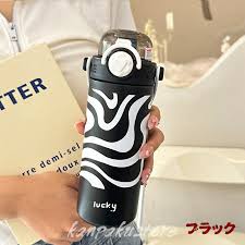LUCKY SERIES - 500ml Premium Stainless Steel Insulated Bottle (Black/White Swirl)