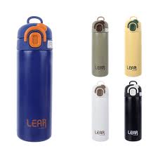 LEAR SERIES - 420ml Vacuum Insulated Sport Flask (Navy & Orange)