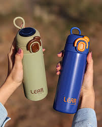 LEAR SERIES - 420ml Vacuum Insulated Sport Flask (Navy & Orange)