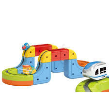 Magnetic Track Set - DIY Levitation Tram & Multi-Level Building Blocks Toy With Mini Trains for Kids