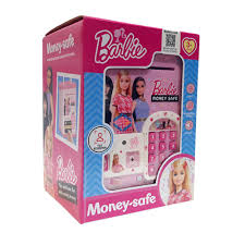 Barbie Electronic Password Money Safe – Kids Interactive Piggy Bank with ATM Card & Coins