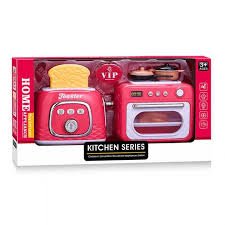 Kids Mini Home Kitchen Appliance Toy Set – Role-Play Oven & Toaster Playset