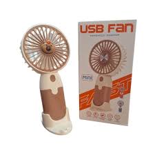 Bear Theme 2-in-1 Portable Mini Fan – USB Rechargeable with Desktop Stand