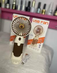 Bear Theme 2-in-1 Portable Mini Fan – USB Rechargeable with Desktop Stand
