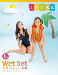 Intex Wet Set Collection Deluxe Swim Vest – Inflatable Life Jacket for Kids