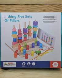 Fishing Five Sets of Pillars – Educational Stacking & Balancing Toy