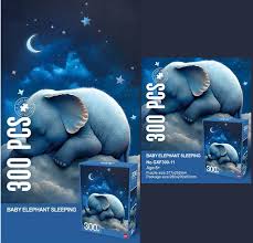 Baby Elephant Sleeping Jigsaw Puzzle – 300 Pieces