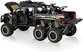 Ford Raptor 6x6 Off-Road Die-Cast Model Truck – Pull-Back Action