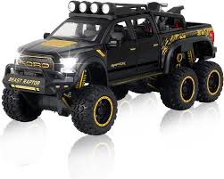 Ford Raptor 6x6 Off-Road Die-Cast Model Truck – Pull-Back Action