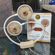 Portable Hands-Free Dual Neck Fan – USB Rechargeable