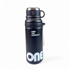 "ONE" Matte Black Motivational Water Bottle