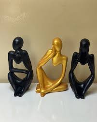 Modern Abstract Thinker Sculptures