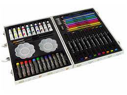 Deluxe Art Supply Case for Kids - 100+ Piece Drawing Kit in Portable Metal Box