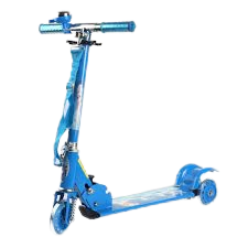 Kids' Blue Foldable Kick Scooter