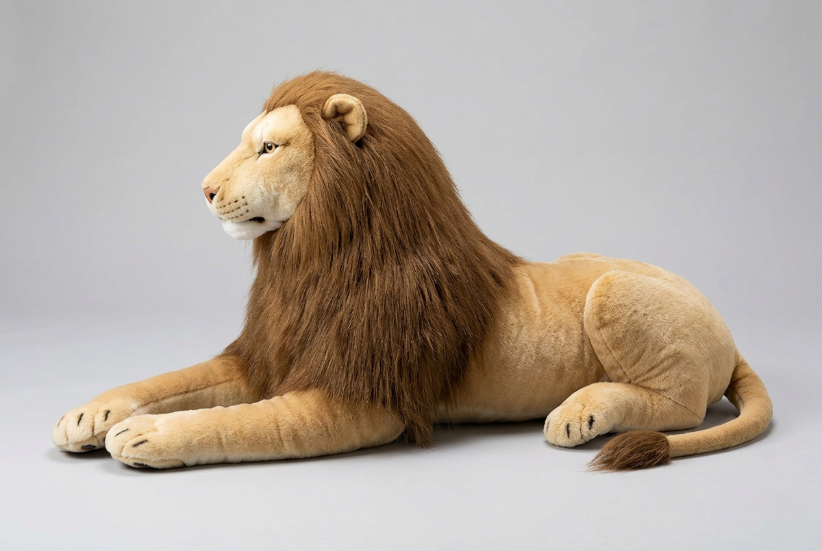96 CM  Large Lion Plush Soft Toy with Brown Mane | Happy Gift